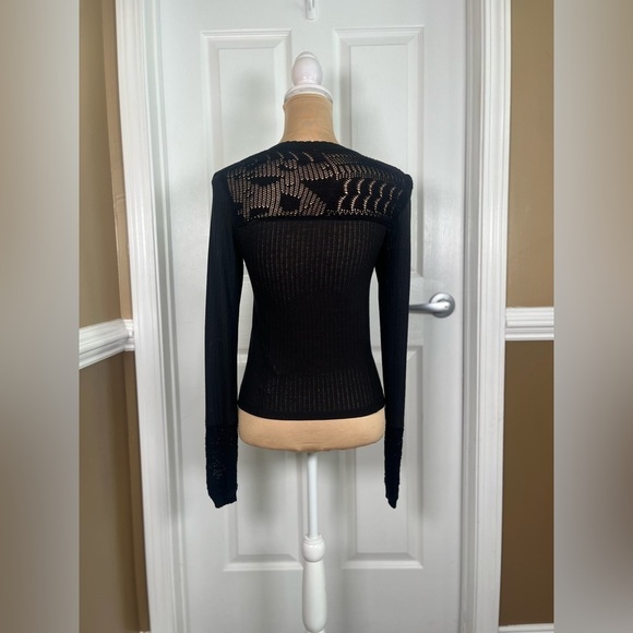 Free People Colette Scallop Neck Trim Knit Sweater Size XS - Picture 9 of 15